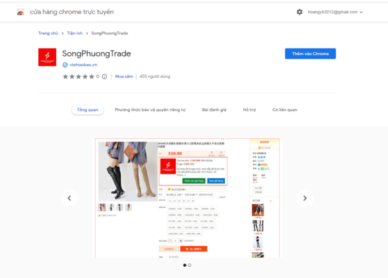 cộng cụ đặt hàng của SongPhuongTrade